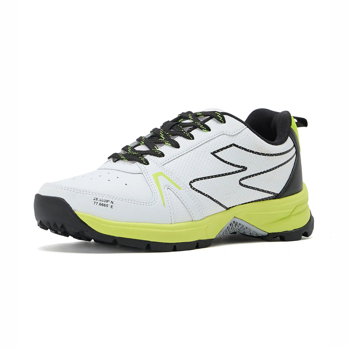 SG - Scorer Edge White/Volt Green Cricket Shoes