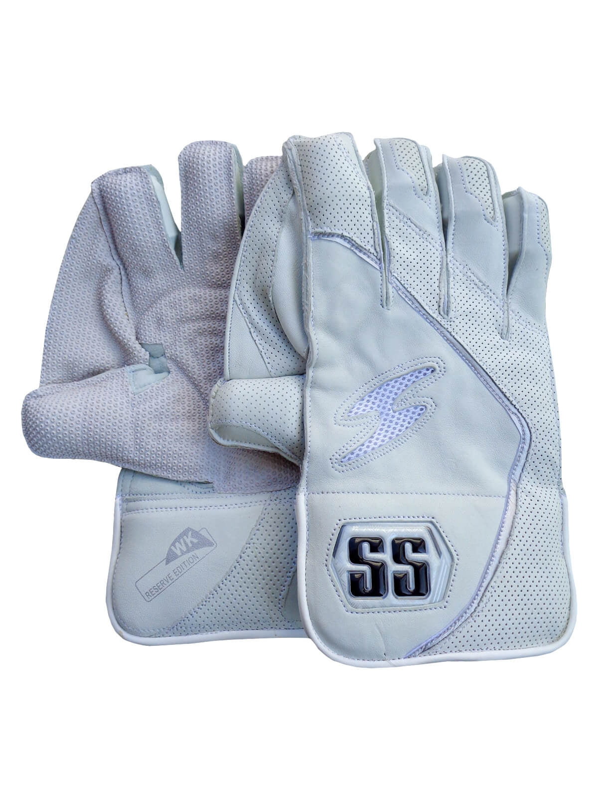 SS - White Reserve Edition Cricket Wicket Keeping Gloves Mens Size
