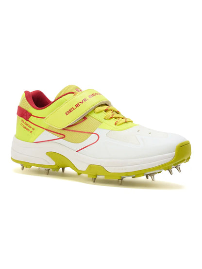 SG - Sierra Arc Spikes White/Yellow/Red Cricket Shoes