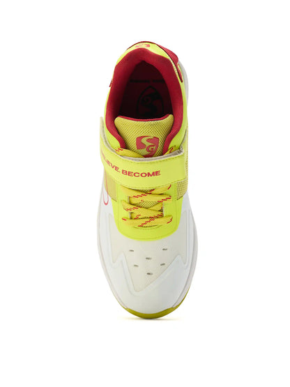 SG - Sierra Arc Spikes White/Yellow/Red Cricket Shoes