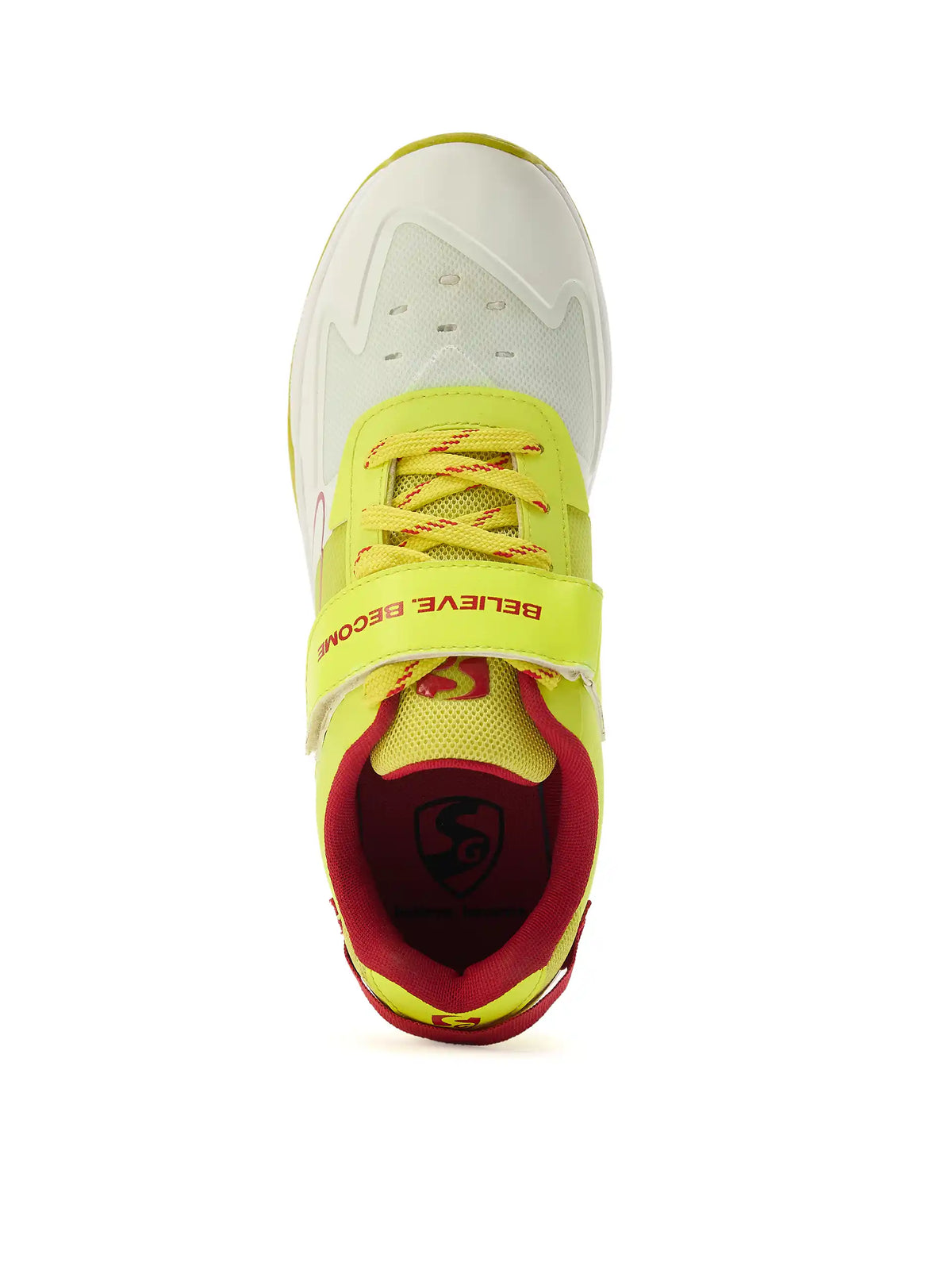 SG - Sierra Arc Spikes White/Yellow/Red Cricket Shoes