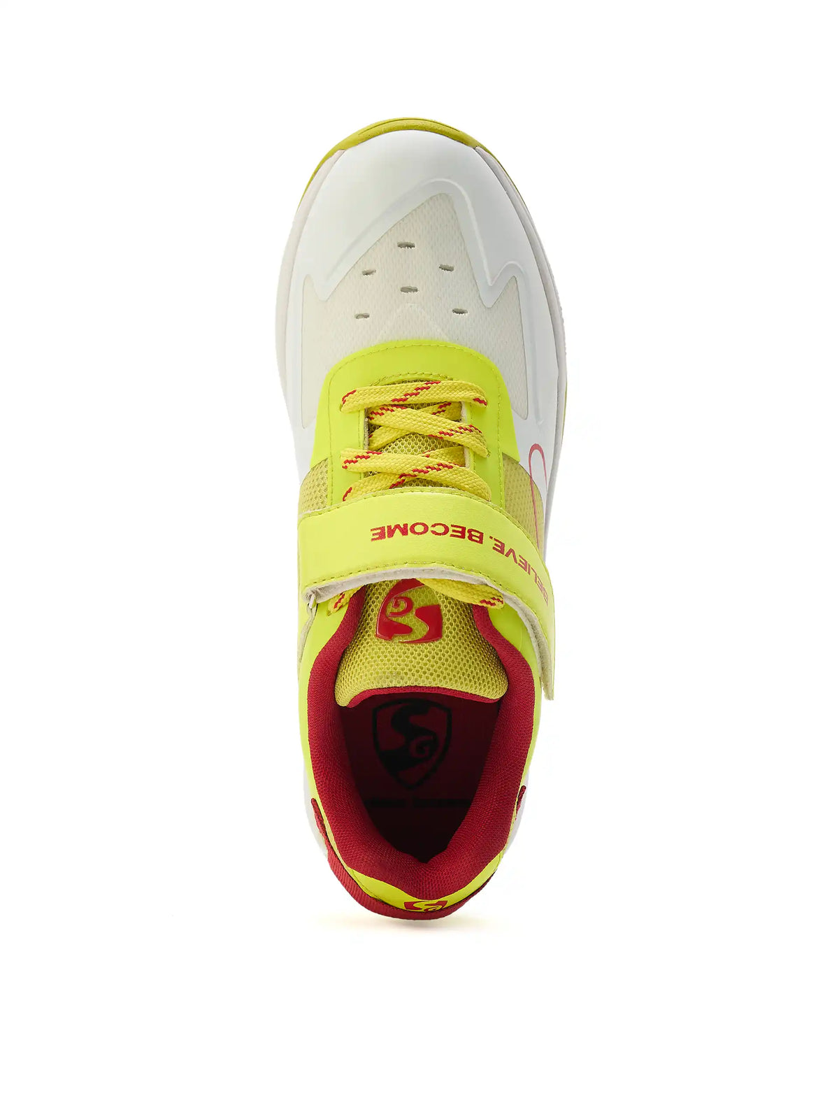 SG - Sierra Arc Spikes White/Yellow/Red Cricket Shoes