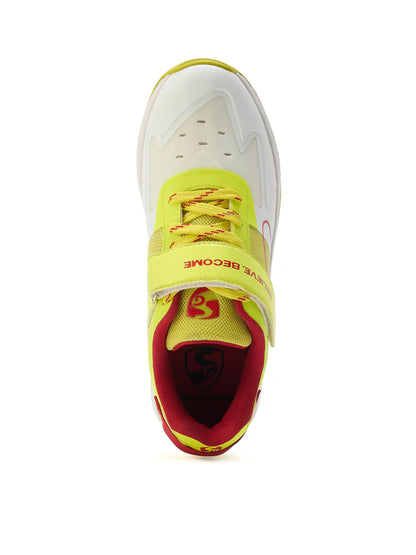 SG - Sierra Arc Spikes White/Yellow/Red Cricket Shoes