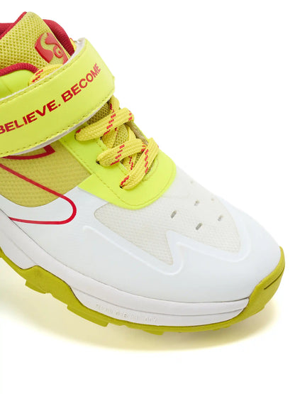 SG - Sierra Arc Spikes White/Yellow/Red Cricket Shoes