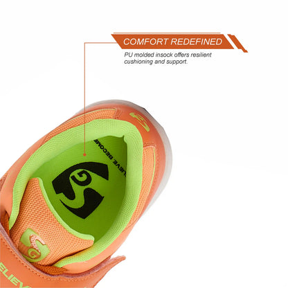 SG - Vortex Spikes Bright Orange Cricket Shoes