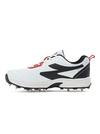 SG - Savage Max Spikes White/Black Cricket Shoes