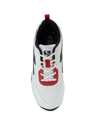 SG - Savage Max Spikes White/Black Cricket Shoes