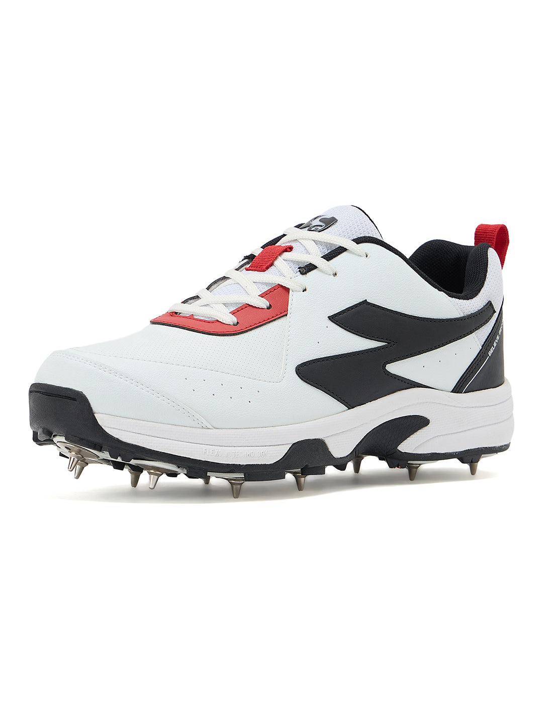 SG - Savage Max Spikes White/Black Cricket Shoes