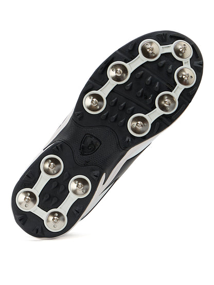SG - Savage Max Spikes White/Black Cricket Shoes