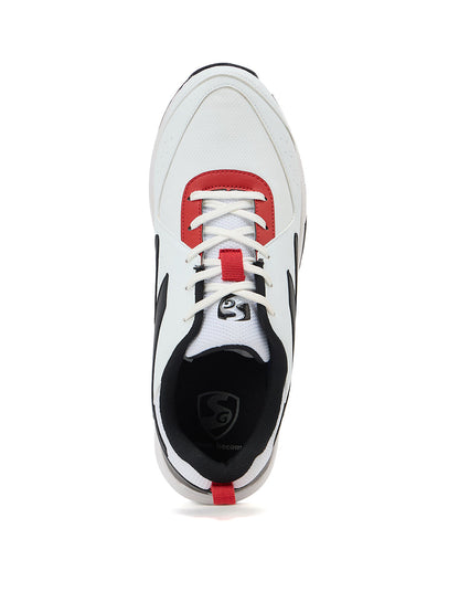 SG - Savage Max Spikes White/Black Cricket Shoes