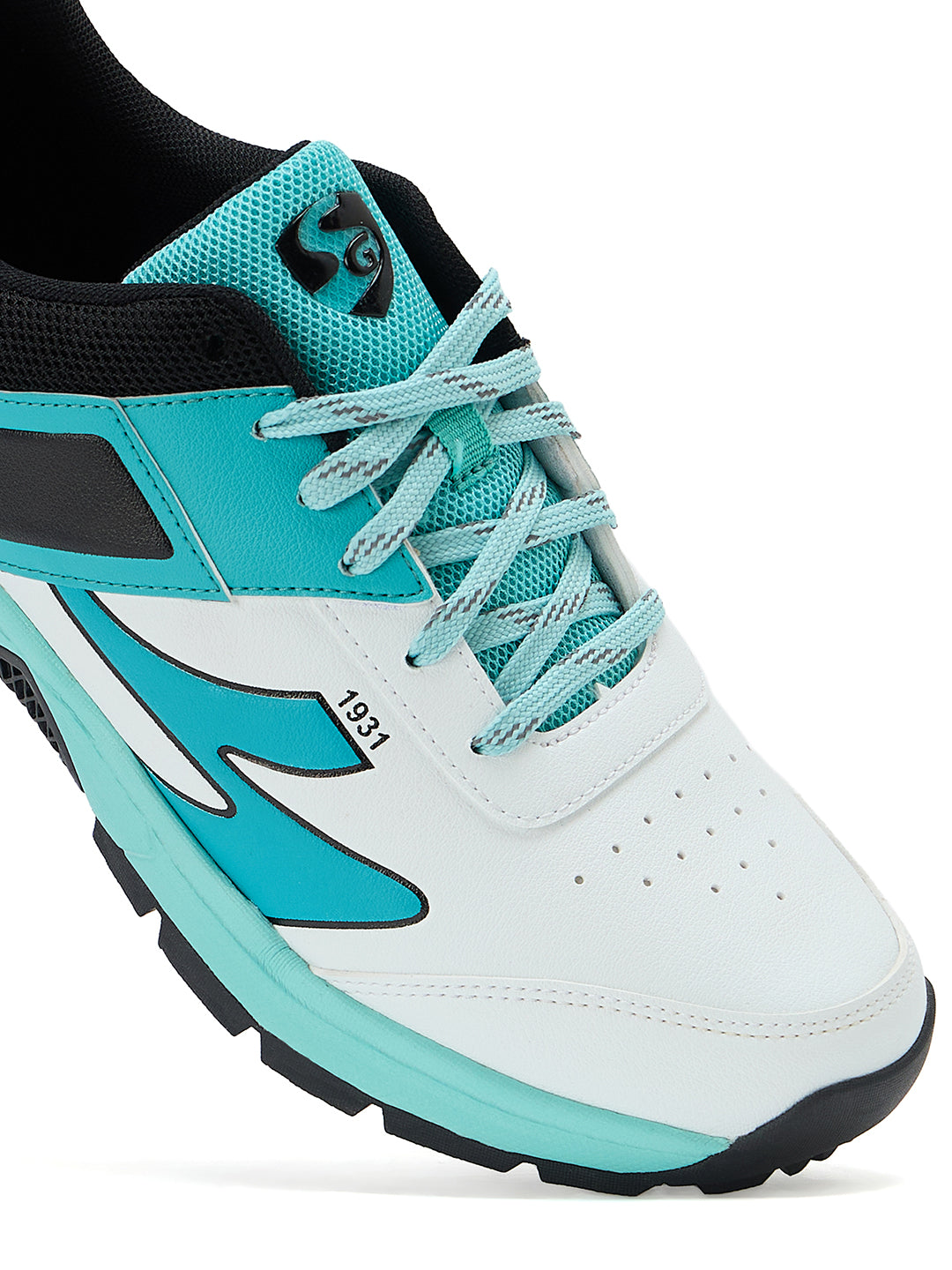 SG - Impact White/Arctic Teal Cricket Shoes