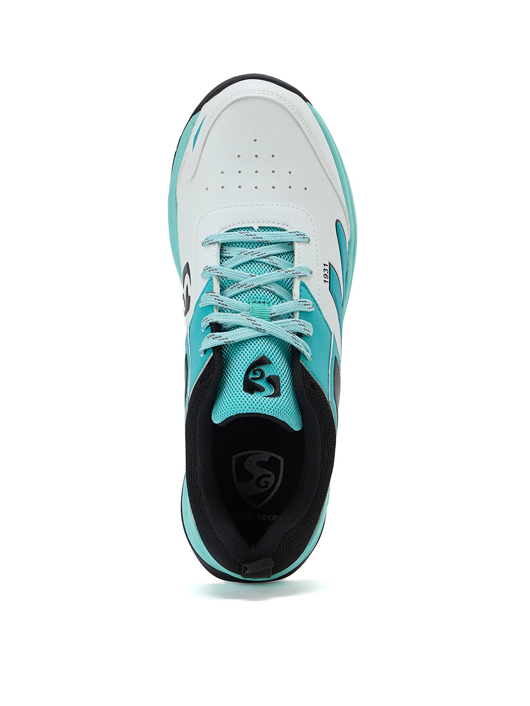 SG - Impact White/Arctic Teal Cricket Shoes