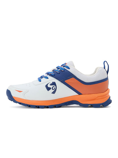 SG - Impact White/Orange Cricket Shoes