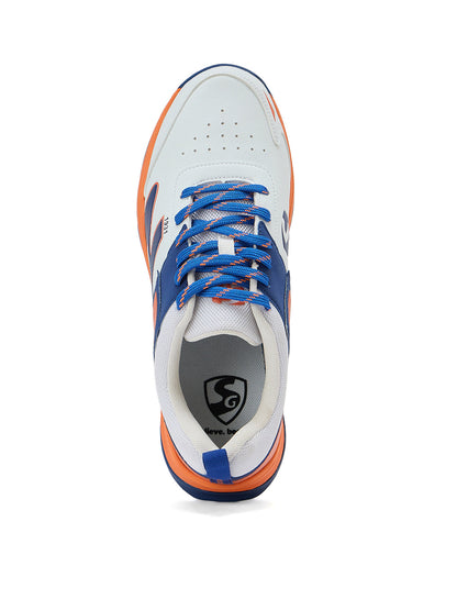 SG - Impact White/Orange Cricket Shoes