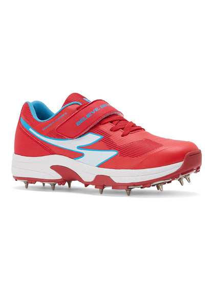 SG - Vortex Spikes Neon Red Cricket Shoes