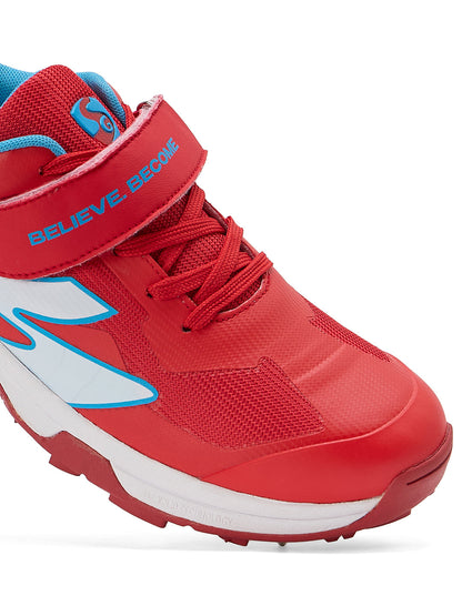 SG - Vortex Spikes Neon Red Cricket Shoes
