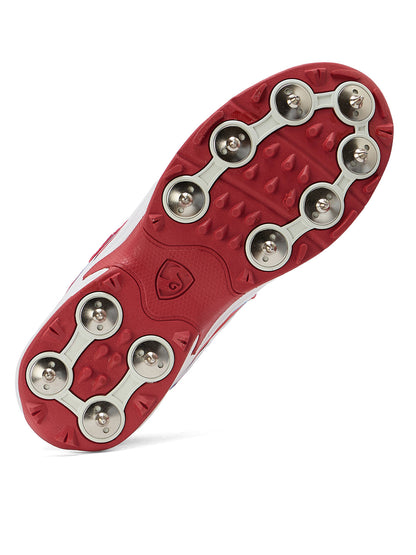 SG - Vortex Spikes Neon Red Cricket Shoes