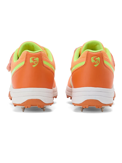 SG - Vortex Spikes Bright Orange Cricket Shoes