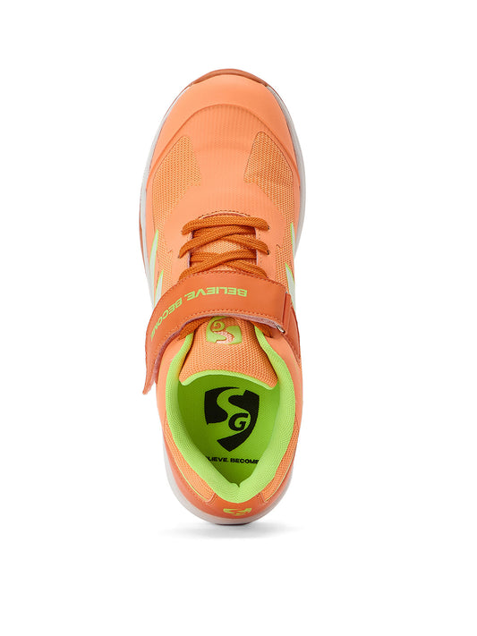SG - Vortex Spikes Bright Orange Cricket Shoes