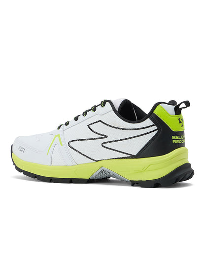 SG - Scorer Edge White/Volt Green Cricket Shoes