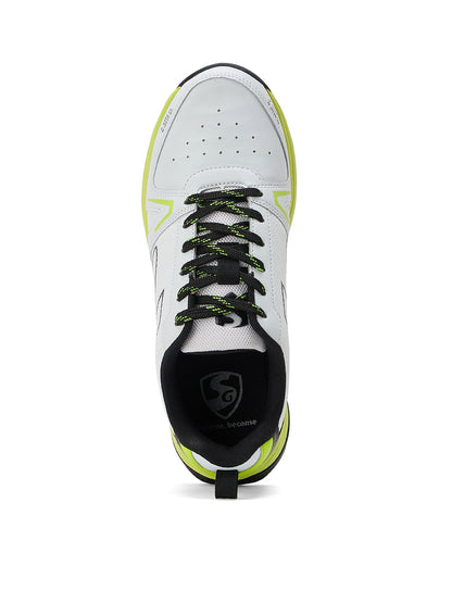 SG - Scorer Edge White/Volt Green Cricket Shoes