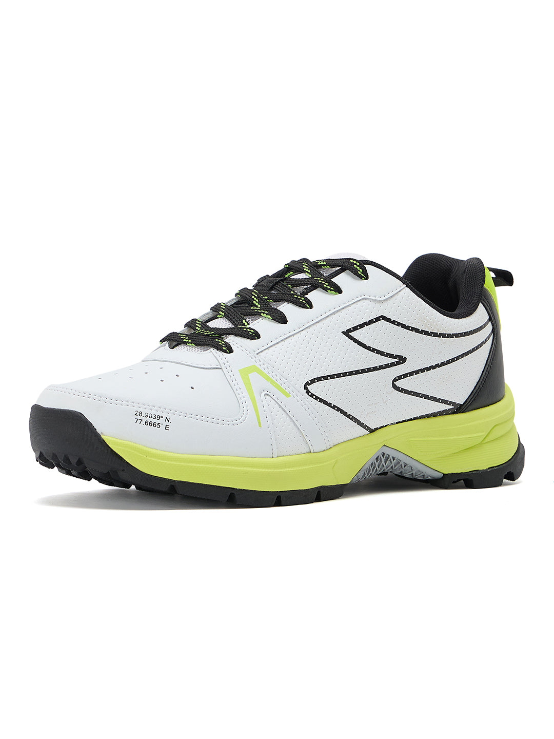 SG - Scorer Edge White/Volt Green Cricket Shoes