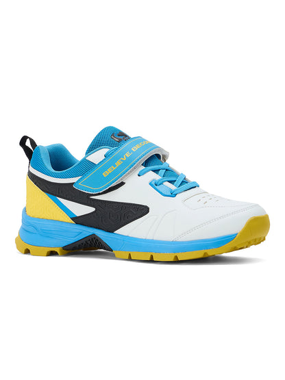 SG - Century Pace White/Blue/Yellow Cricket Shoes
