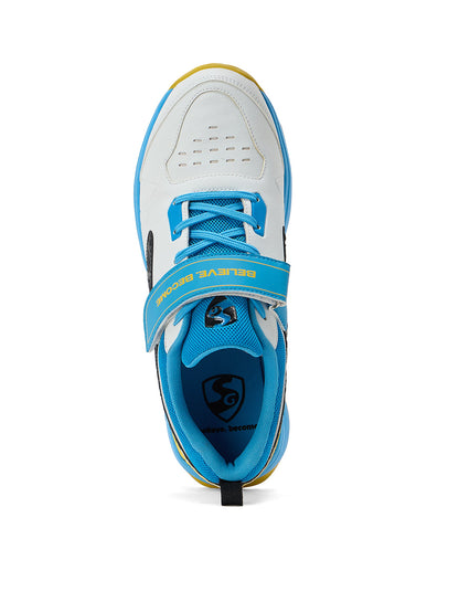 SG - Century Pace White/Blue/Yellow Cricket Shoes