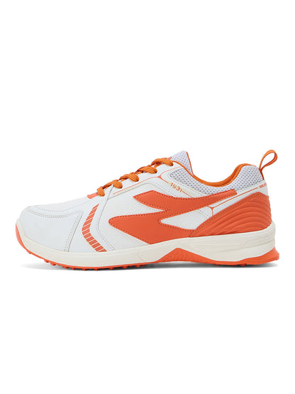 SG - Yorker Pro White/Orange Cricket Shoes