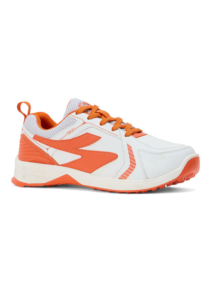 SG - Yorker Pro White/Orange Cricket Shoes