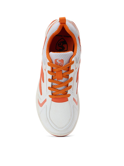 SG - Yorker Pro White/Orange Cricket Shoes