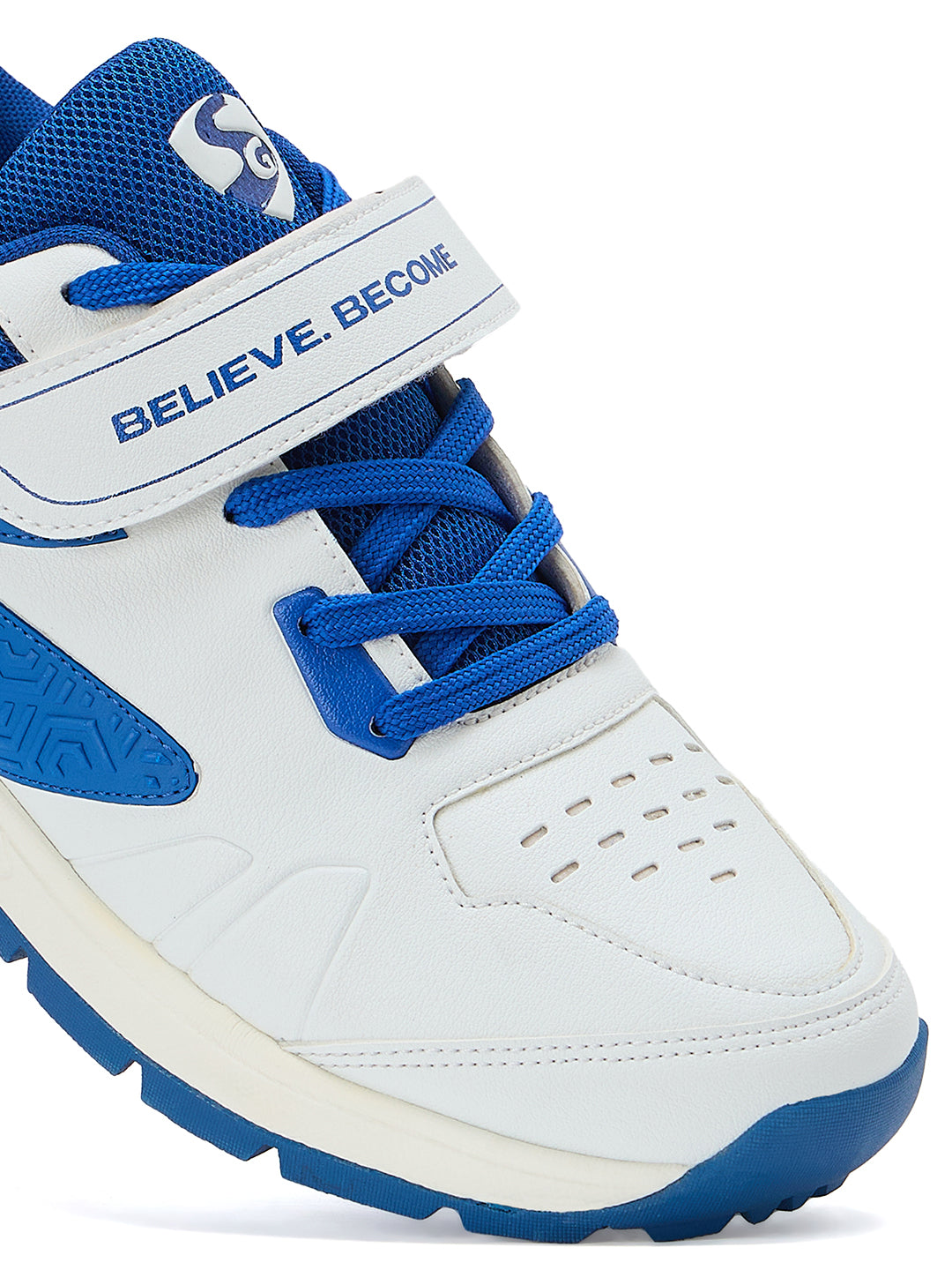 SG - Century Pace White/India Blue Cricket Shoes