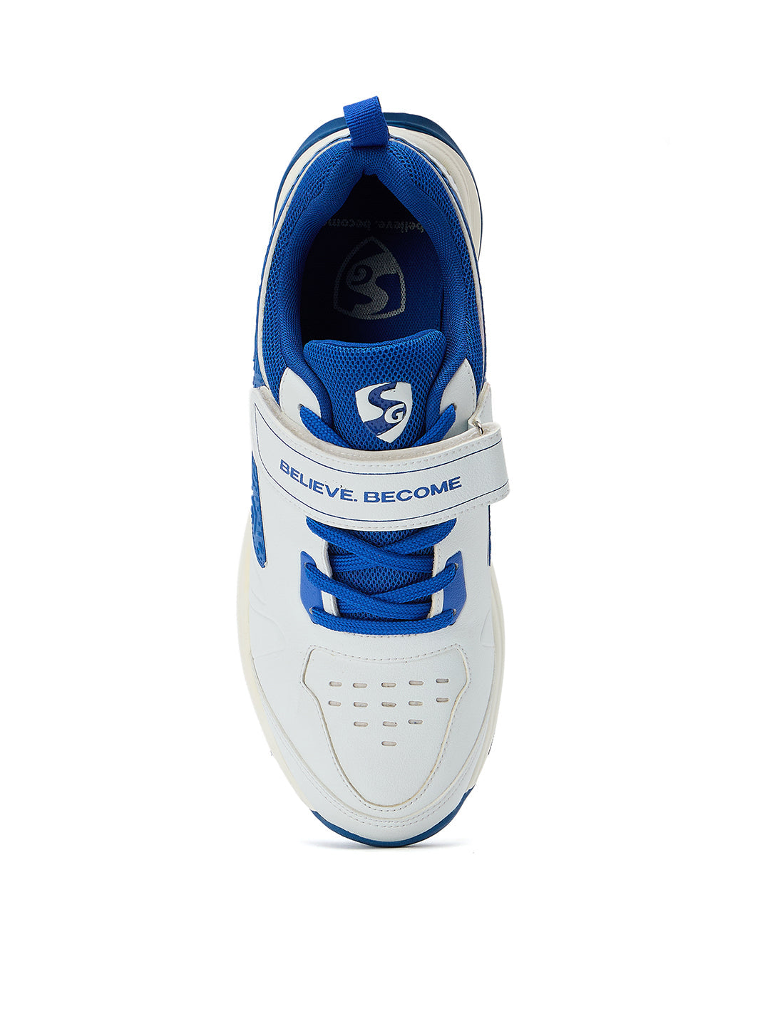 SG - Century Pace White/India Blue Cricket Shoes