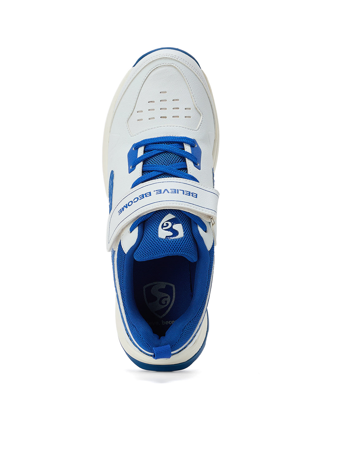 SG - Century Pace White/India Blue Cricket Shoes