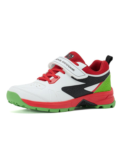 SG - Century Pace White/Red/Lime Green Cricket Shoes