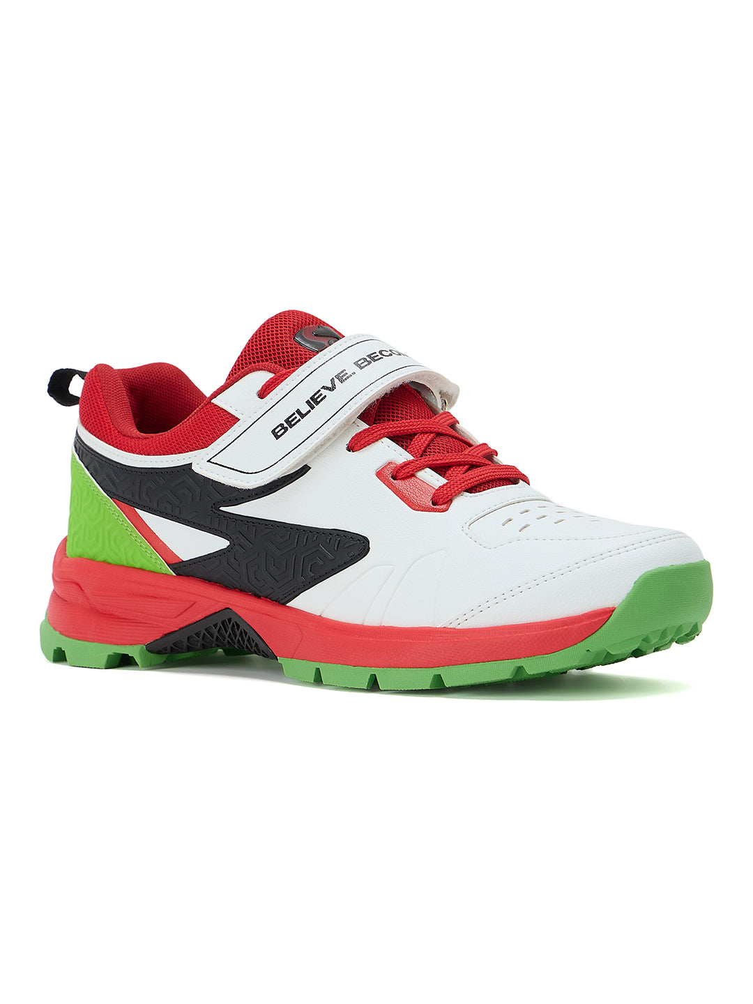 SG - Century Pace White/Red/Lime Green Cricket Shoes