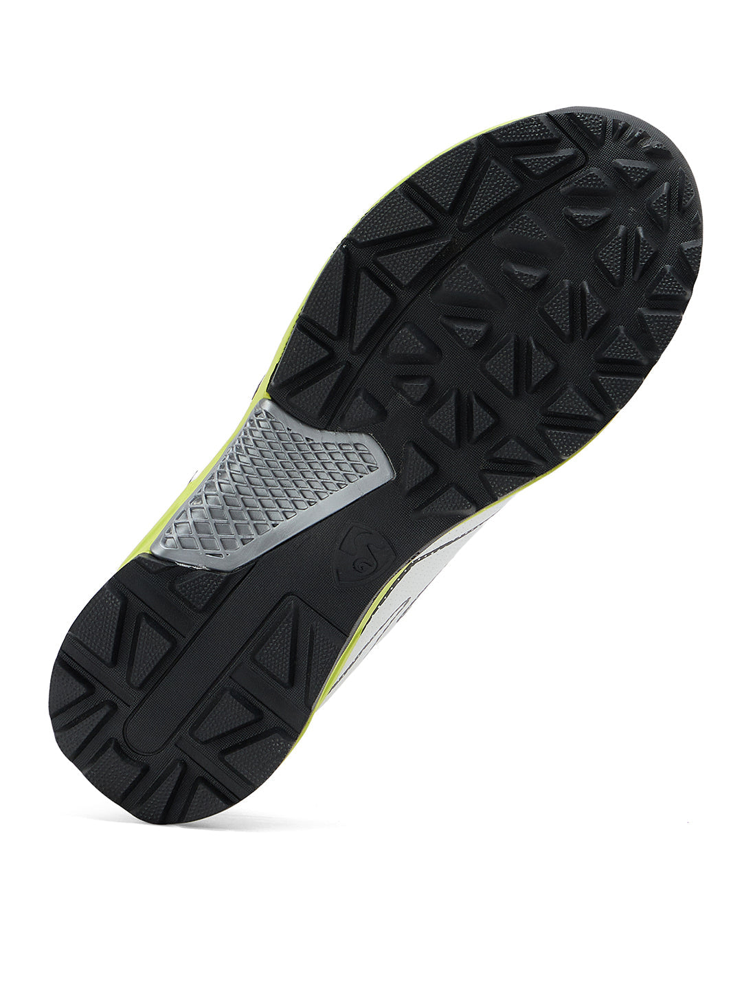 SG - Scorer Edge White/Volt Green Cricket Shoes