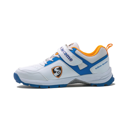 SG - Century 6.0 White/Royal Blue/Orange Cricket Shoes