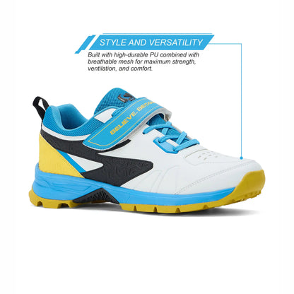 SG - Century Pace White/Blue/Yellow Cricket Shoes