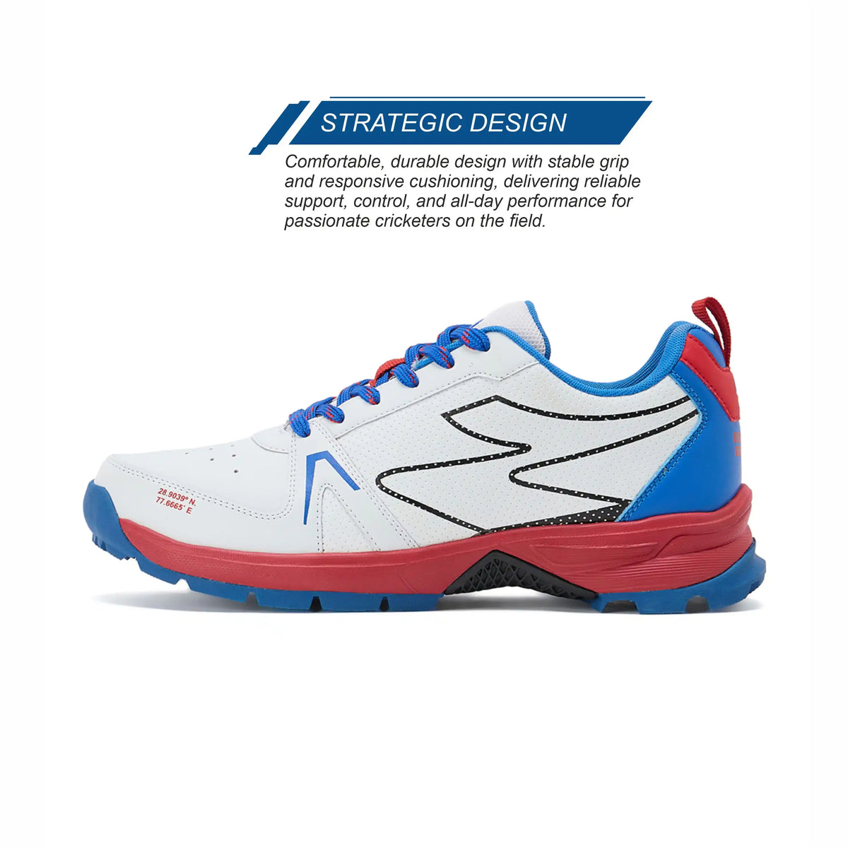 SG - Scorer Edge White/Red Cricket Shoes
