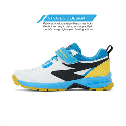 SG - Century Pace White/Blue/Yellow Cricket Shoes