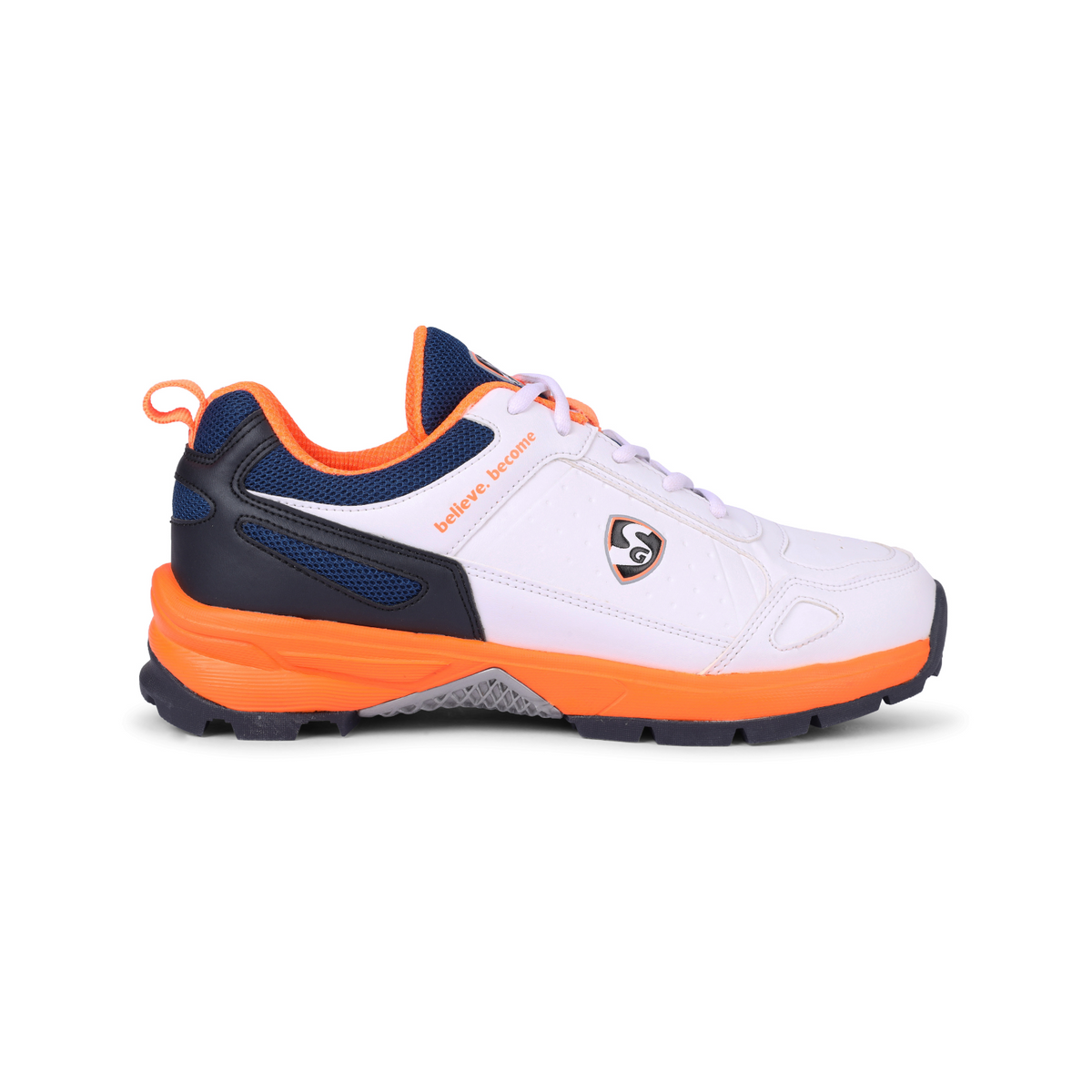 SG - Club 6.0 White/Navy/Orange Cricket Shoes