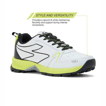 SG - Scorer Edge White/Volt Green Cricket Shoes