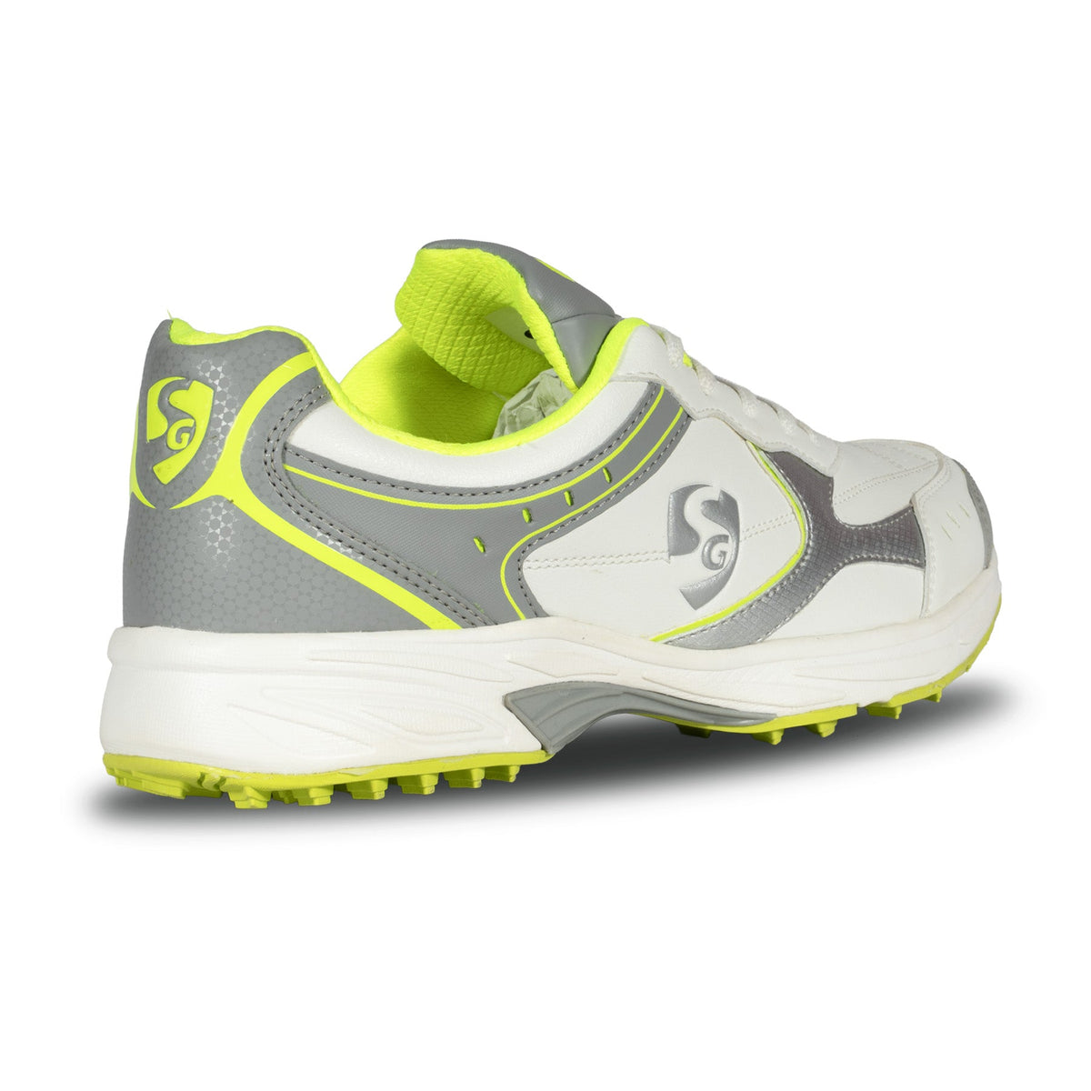 SG - Armour Stud White/Grey/Lime Cricket Shoes