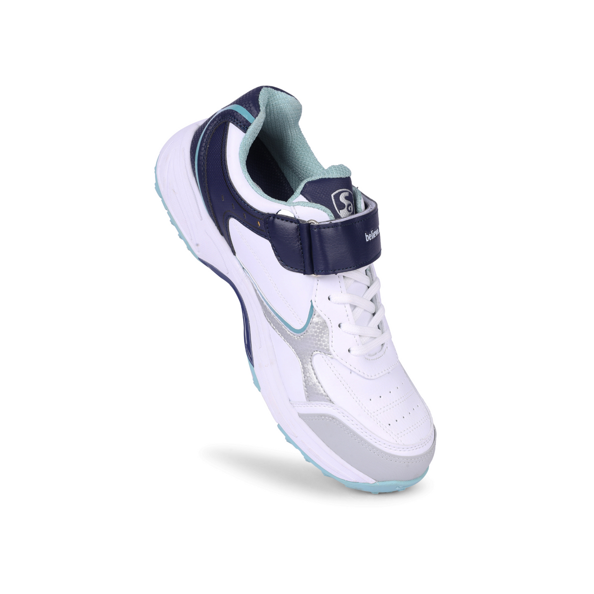SG - Armour Stud White/Navy/Teal Cricket Shoes