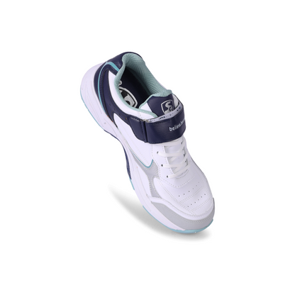 SG - Armour Spike White/Navy/Teal Cricket Shoes