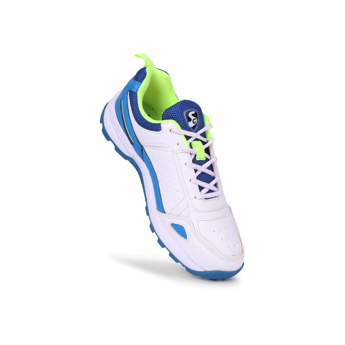 SG - Club 6.0 White/Royal Blue/Lime Cricket Shoes