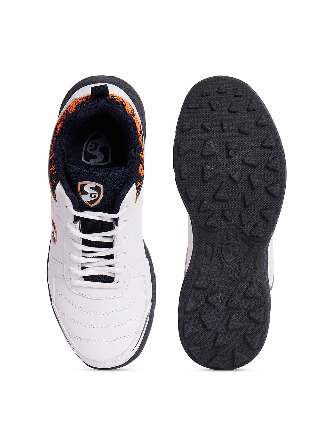 SG - Savage Stud Navy Blue/Orange Cricket Shoes