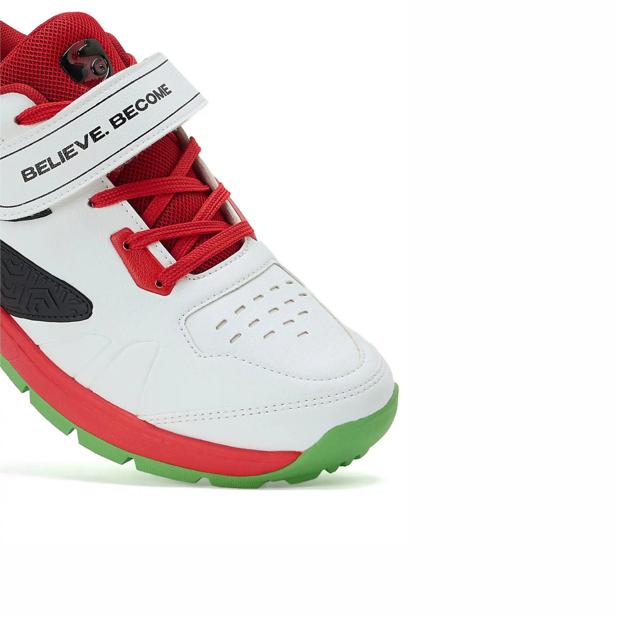 SG - Century Pace White/Red/Lime Green Cricket Shoes