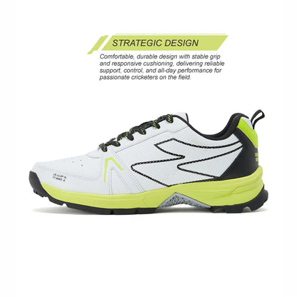 SG - Scorer Edge White/Volt Green Cricket Shoes